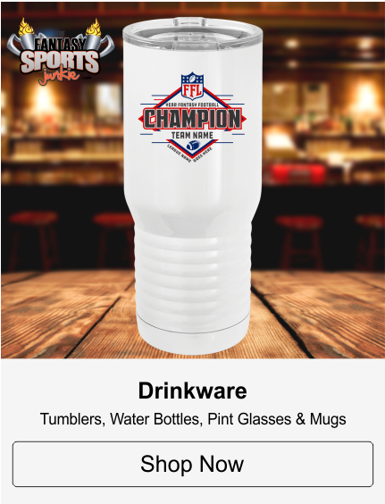 Fantasy Football & Baseball Trophy Tumbler, Pint Glasses, Growlers and Drinkware