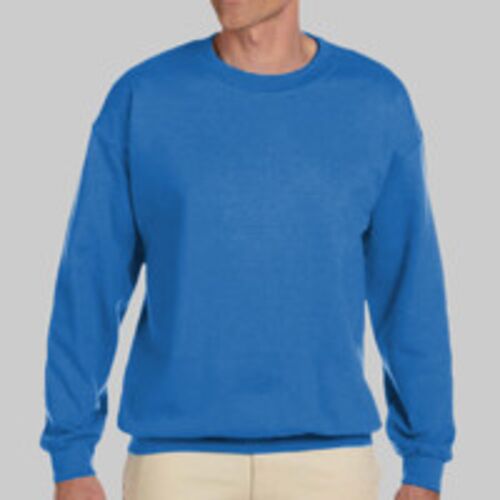 Adult Heavy Blend Heather Royal or Red 60/40 Fleece Crew (S) Thumbnail