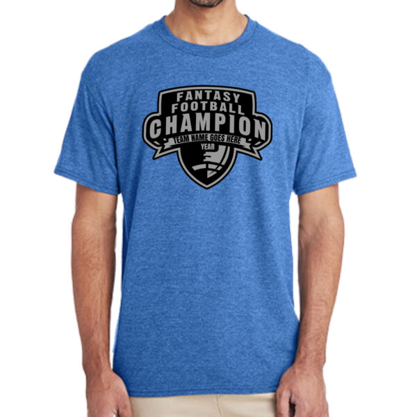 Custom Fantasy Football Champion Half Football - (S) Adult 5.5 oz Cotton Poly (35/65) T-Shirt Thumbnail