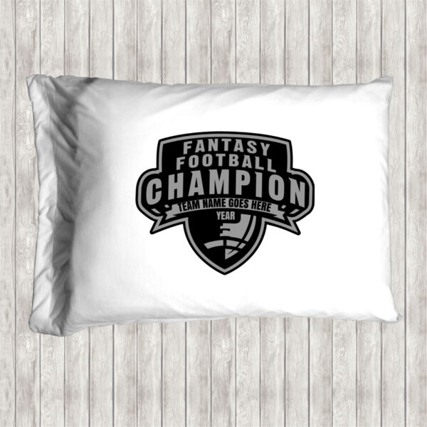 Custom Fantasy Football Champion Half Football - Pillow Case Thumbnail
