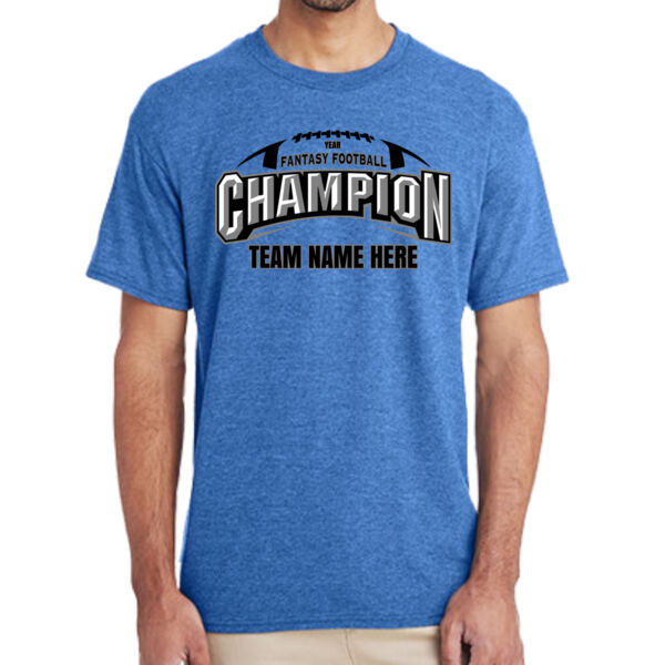 Fantasy Football Champion Arch Football - (S) Adult 5.5 oz Cotton Poly (35/65) T-Shirt Thumbnail