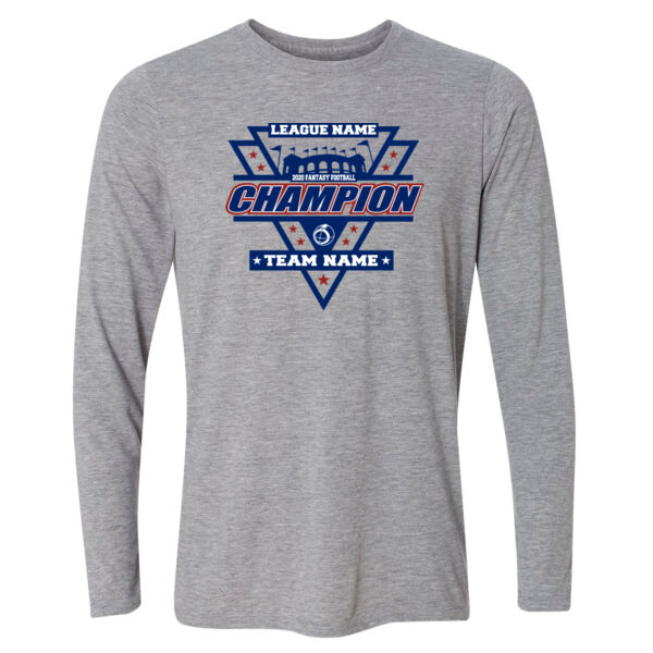 Fantasy Football Champion Stadium/Shield - Light Youth Long Sleeve Ultra Performance Active Lifestyle T Shirt Thumbnail