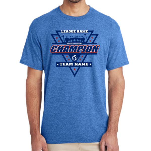 Fantasy Football Champion Stadium/Shield - (S) Adult 5.5 oz Cotton Poly (35/65) T-Shirt Thumbnail