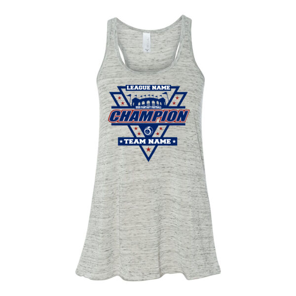 Fantasy Football Champion Stadium/Shield - Bella Ladies' Flowy Racerback Tank (S) Thumbnail