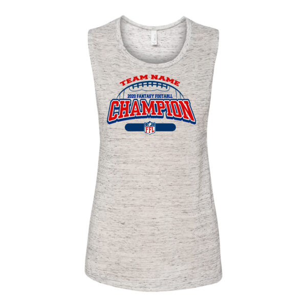 Fantasy Football Champion - Football Outline FFL - Bella Flowy Scoop Muscle Tank (S) Thumbnail