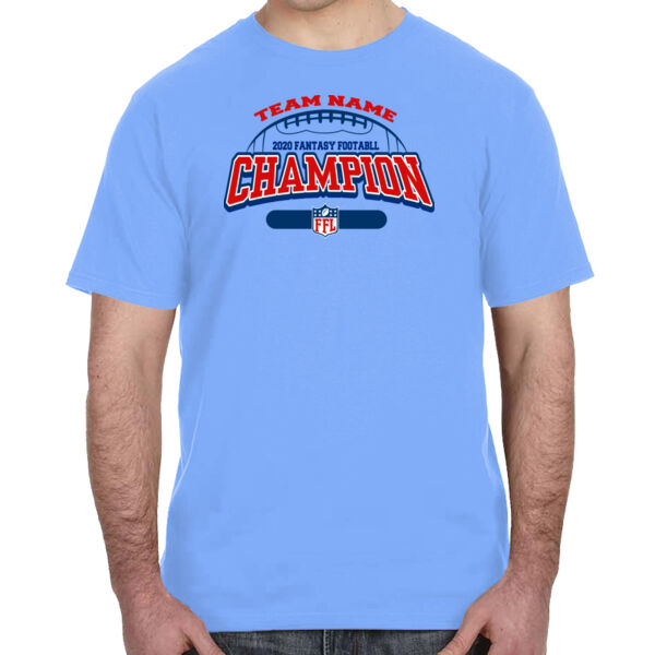 Fantasy Football Champion - Football Outline FFL - Lightweight T-Shirt Thumbnail