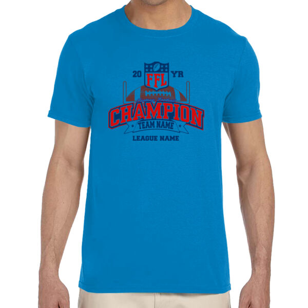 Fantasy Football Champion - Goalpost FFL - Adult Softstyle® 4.5 oz. Heather Color T-Shirt (S) Thumbnail