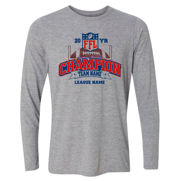 Fantasy Football Champion - Goalpost FFL - Light Long Sleeve Ultra Performance Active Lifestyle T Shirt Thumbnail