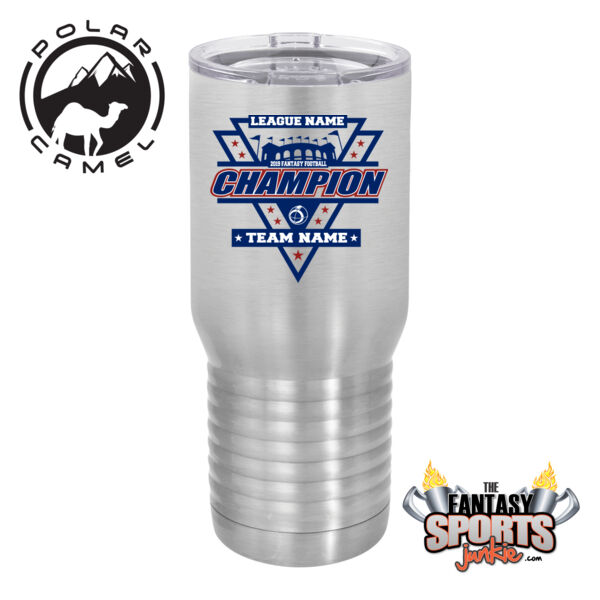Fantasy Football Champion Stadium/Shield Personalized - Polar Camel 20 oz. Tall Stainless Steel Vacuum Insulated Tumbler (FSJ) Fantasy Football Champion Stadium/Shield Personalized - Polar Camel 20 oz. Tall Stainless Steel Vacuum Insulated Tumbler (FSJ) Thumbnail