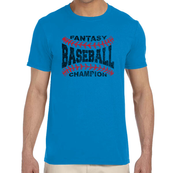 Fantasy Baseball Champion Laces  - Adult Softstyle® 4.5 oz. Heather Color T-Shirt (S) Thumbnail