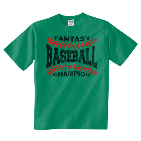 Fantasy Baseball Champion Laces  - Adult 5 oz. HD Cotton™ T-Shirt (S) Thumbnail