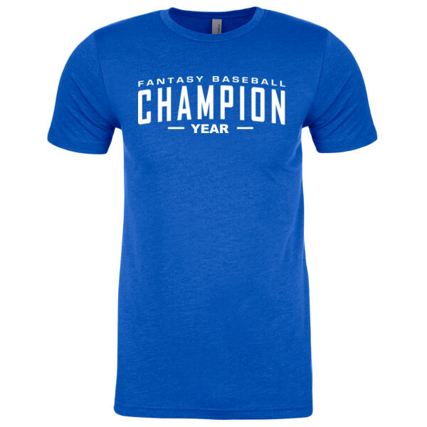 Custom Fantasy Baseball Champion Words - White - Men's CVC Crew Thumbnail