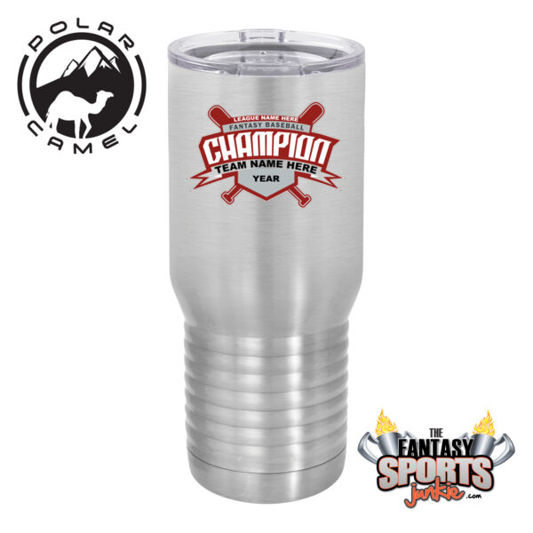 Custom Fantasy Baseball Champion T-shirt Bats 2 Red - Polar Camel 20 oz. Tall Stainless Steel Vacuum Insulated Tumbler (FSJ) Thumbnail