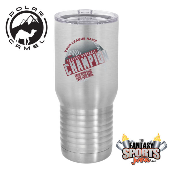 Custom Fantasy Baseball Champion T-shirt Laces Red - Polar Camel 20 oz. Tall Stainless Steel Vacuum Insulated Tumbler (FSJ) Custom Fantasy Baseball Champion T-shirt Laces Red - Polar Camel 20 oz. Tall Stainless Steel Vacuum Insulated Tumbler (FSJ) Thumbnail