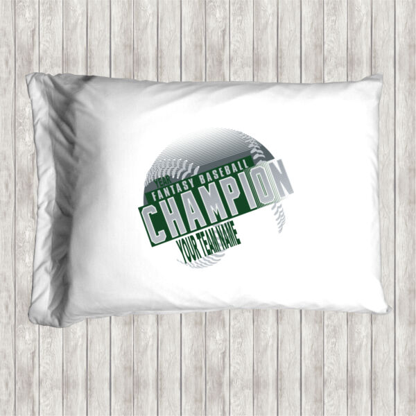 Custom Fantasy Baseball Champion T-shirt Laces Green - Pillow Case Thumbnail