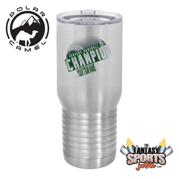 Custom Fantasy Baseball Champion T-shirt Laces Green - Polar Camel 20 oz. Tall Stainless Steel Vacuum Insulated Tumbler (FSJ) Custom Fantasy Baseball Champion T-shirt Laces Green - Polar Camel 20 oz. Tall Stainless Steel Vacuum Insulated Tumbler (FSJ) Thumbnail