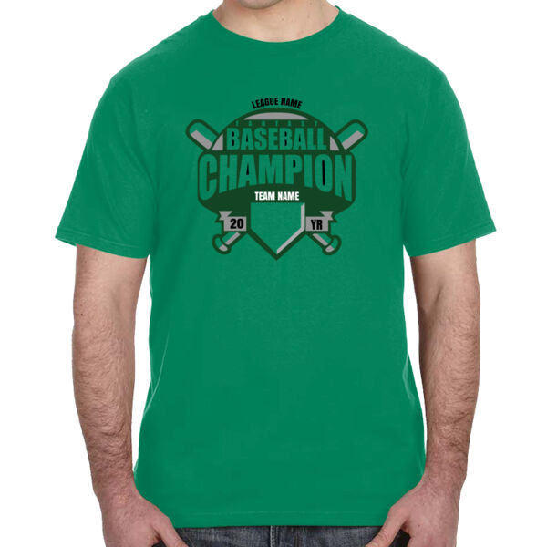 Custom Fantasy Baseball Champion T-shirt Bats (Green) - Lightweight T-Shirt Thumbnail