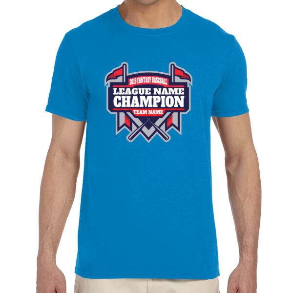 Fantasy Baseball Champion Diamond Stadium - Adult Softstyle® 4.5 oz. Heather Color T-Shirt (S) Thumbnail