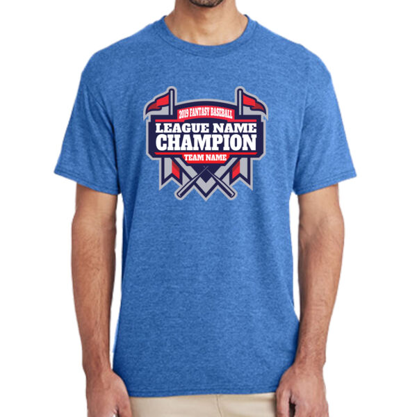 Fantasy Baseball Champion Diamond Stadium - (S) Adult 5.5 oz Cotton Poly (35/65) T-Shirt Thumbnail