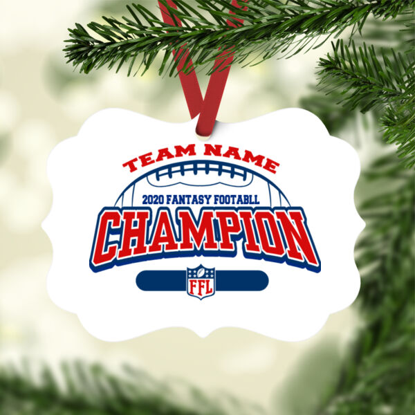 Fantasy Football Champion - Football Outline FFL - Benelux Christmas Ornament Thumbnail