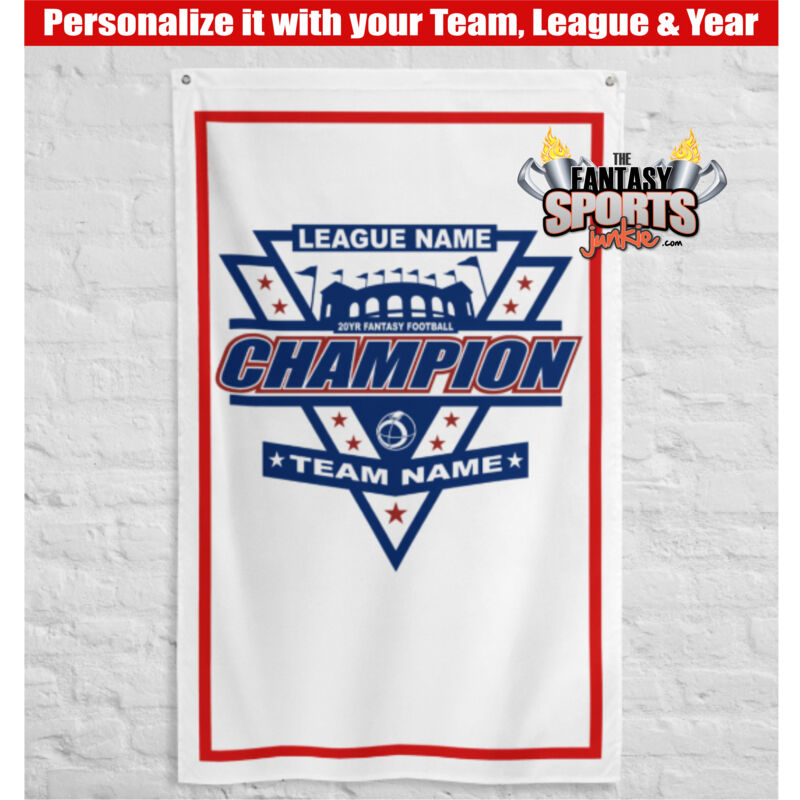 Fantasy Football Champion Stadium/Shield - 3' x 5' Polyester Mesh Flag Thumbnail