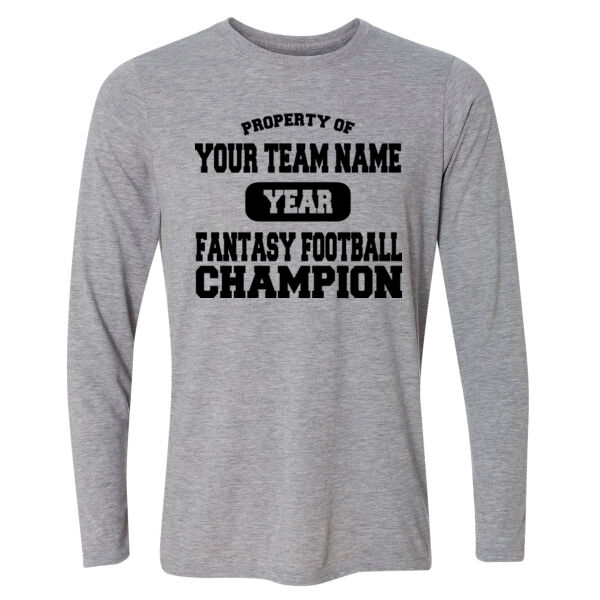Custom Property of Fantasy Football Champion - Light Long Sleeve Ultra Performance Active Lifestyle T Shirt Thumbnail