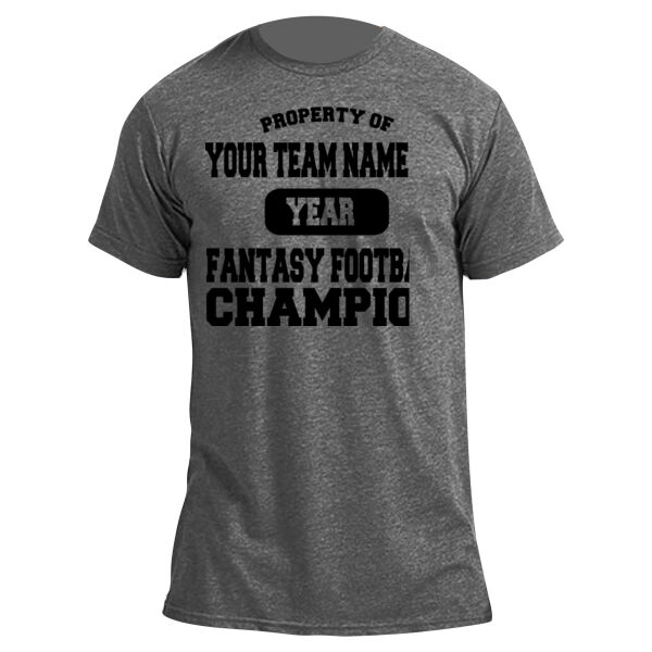 Custom Property of Fantasy Football Champion - Unisex Poly-Rich Tee Thumbnail