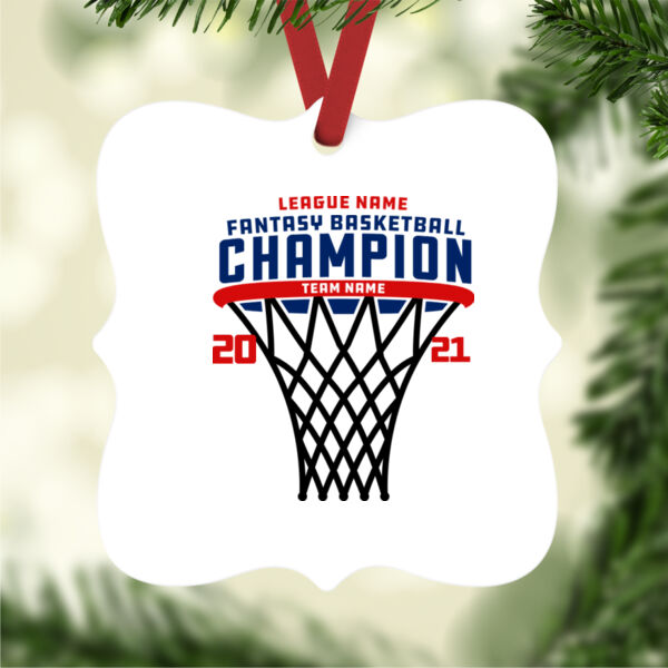 Fantasy Basketball Championship Hoop - Prague Christmas Ornament Thumbnail