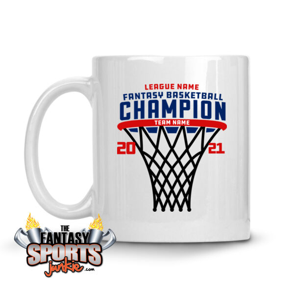 Fantasy Basketball Championship Hoop - 11 oz Ceramic Mug (FSJ) Thumbnail