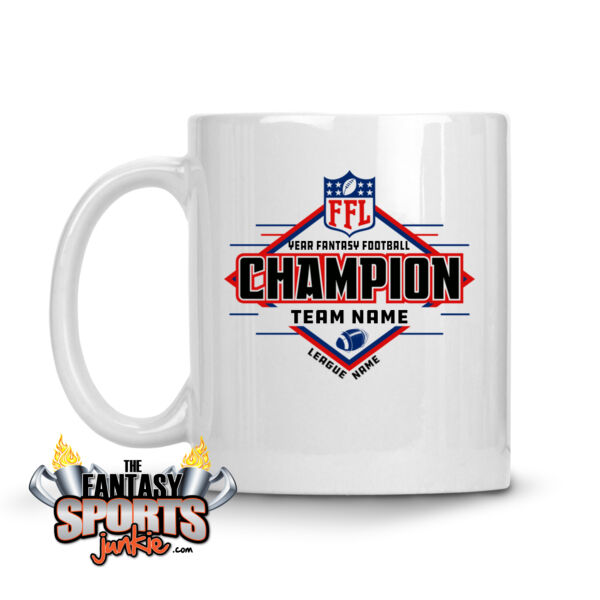 Fantasy Football Champion Diamond  - 11 oz Ceramic Mug (FSJ) Thumbnail