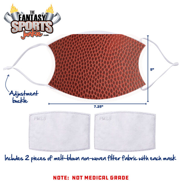 Football Mask - Premium Adjustable Face Mask with 2 Filters (FSJ) Thumbnail