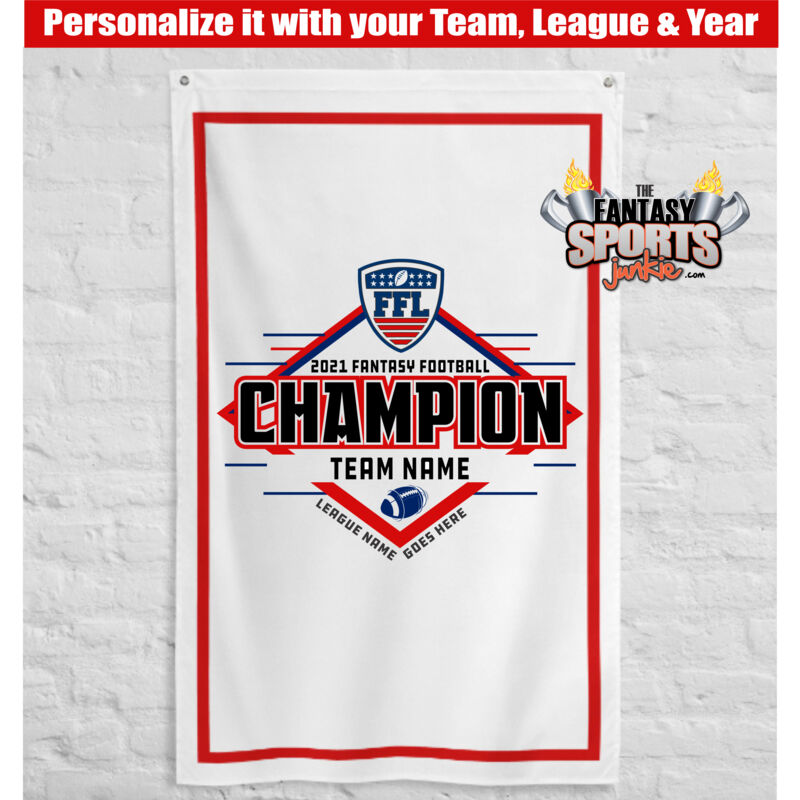 Fantasy Football Champion Diamond - 3' x 5' Polyester Mesh Flag - 3' x 5' Polyester Flag Thumbnail