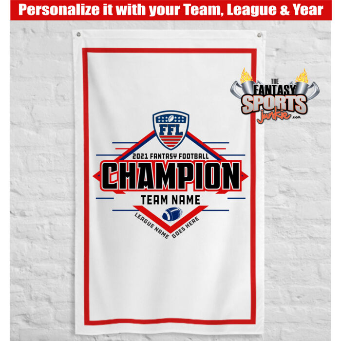 Fantasy Football Champion Diamond - 3' x 5' Polyester Mesh Flag - 3' x 5' Polyester Flag Thumbnail