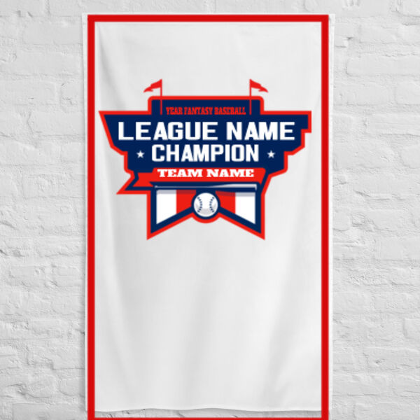 Fantasy Baseball League Champion Pennants - 3' x 5' Polyester Flag Thumbnail
