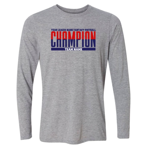 Fantasy Football Champion Split - Light Long Sleeve Ultra Performance Active Lifestyle T Shirt Thumbnail