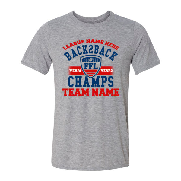 Back to Back Fantasy Football Champ - Light Youth/Adult Ultra Performance Active Lifestyle T Shirt Thumbnail