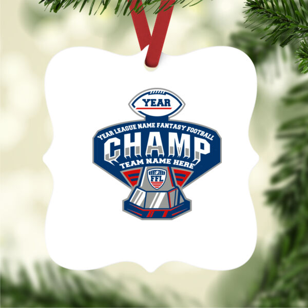 Fantasy Football Champ Trophy - Prague Christmas Ornament Thumbnail