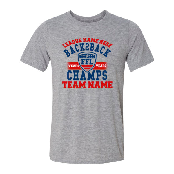 Back to Back Fantasy Football Champ - Light Youth/Adult Ultra Performance Active Lifestyle T Shirt 2 Thumbnail