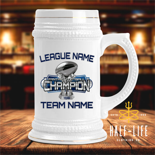 Fantasy Football Champion Large Trophy - 17 oz Stainless Steel Pint Glass (FSJ) Thumbnail