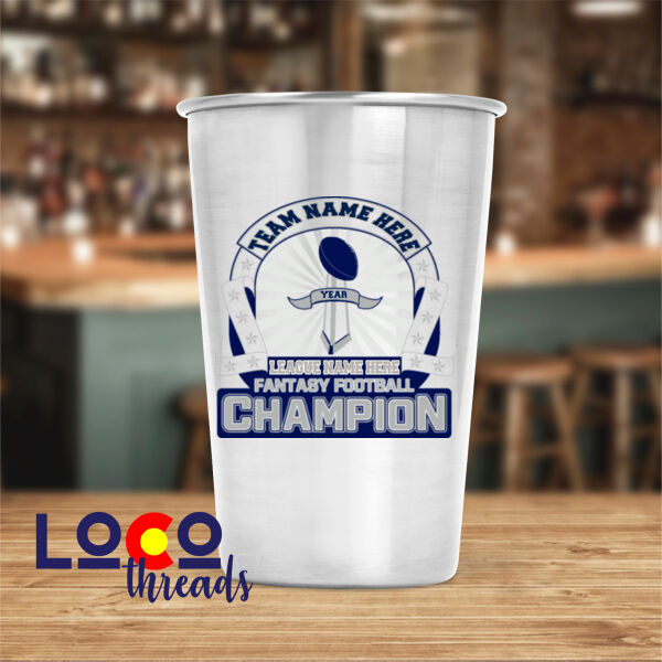 Fantasy Football Championship Design - 17 oz Stainless Steel Pint Glass (FSJ) Thumbnail