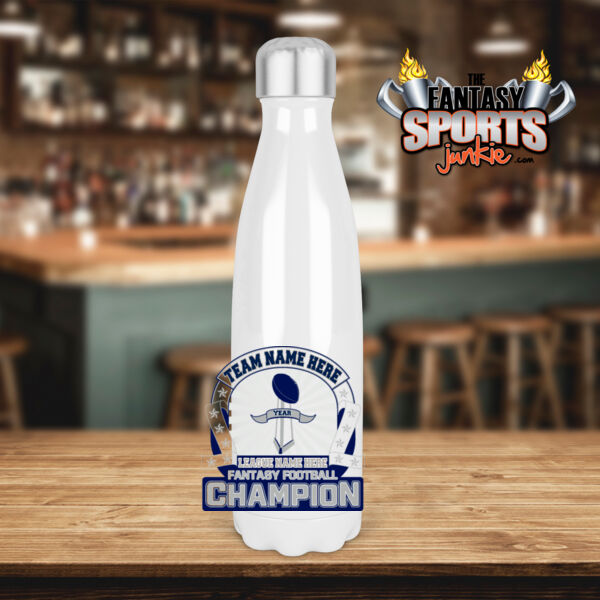 Fantasy Football Championship Design - Tapered Stainless Steel 17 oz Water Bottle (FSJ) Thumbnail