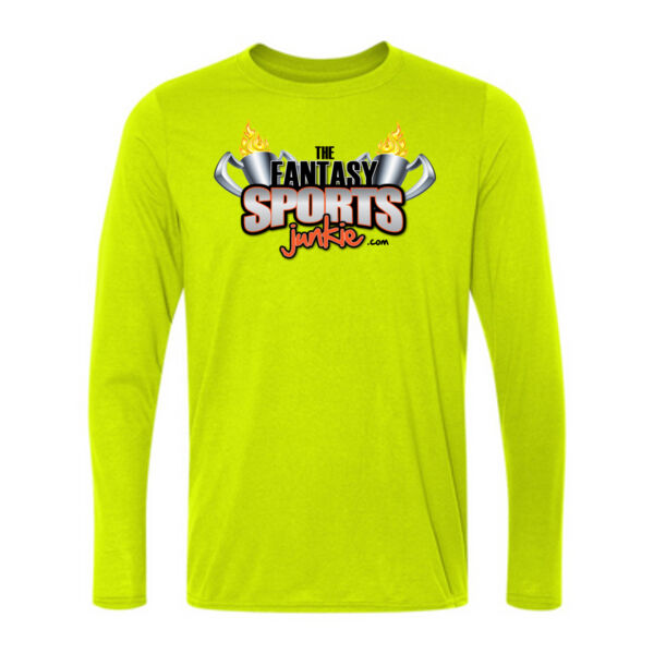 The Fantasy Sports Junkie - Light Long Sleeve Ultra Performance 100% Performance T Shirt Thumbnail