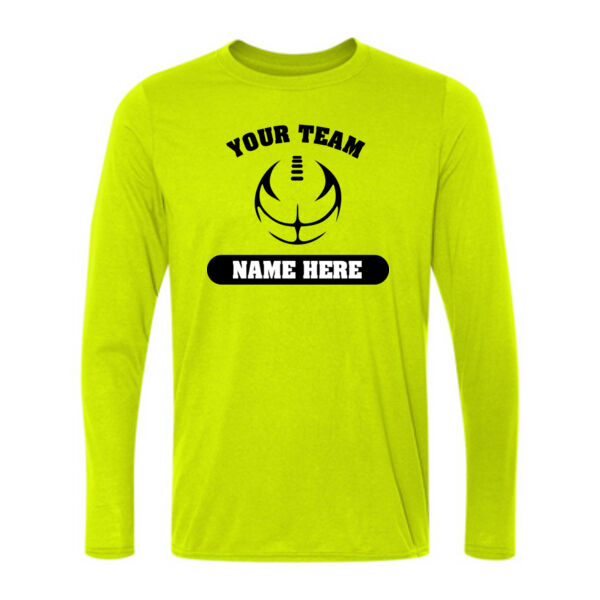 Football Outline Full Custom - Light Long Sleeve Ultra Performance 100% Performance T Shirt Thumbnail