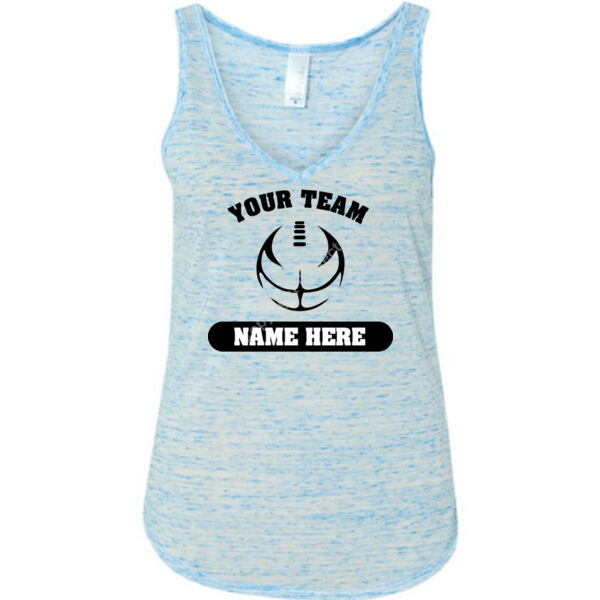 Football Outline Full Custom - Ladies' Flowy V-Neck Tank Thumbnail