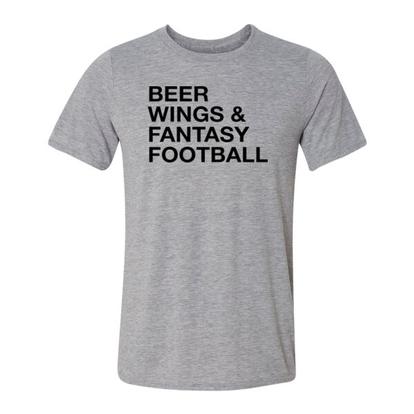 Beer Wings & Fantasy Football - Light Youth/Adult Ultra Performance 100% Performance T Shirt Thumbnail