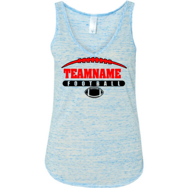 Football Laces Outline - Ladies' Flowy V-Neck Tank Thumbnail