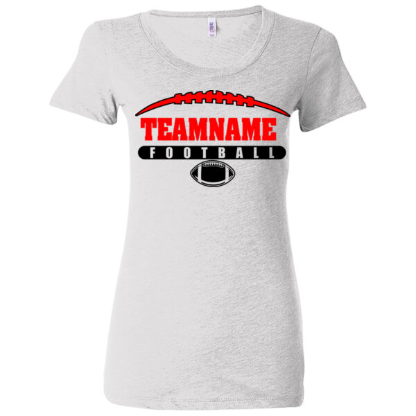 Football Laces Outline - (S) Ladies' Triblend Short Sleeve T-Shirt Thumbnail