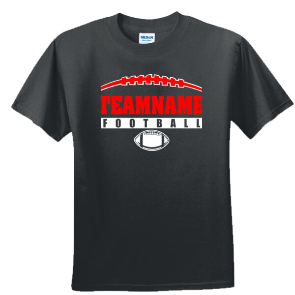 Football Laces Outline - Unisex or Youth Ultra Cotton™ 100% Cotton T Shirt Thumbnail