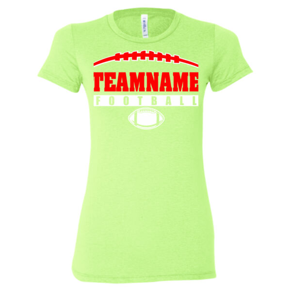 Football Laces Outline - Ladies' Cotton/Polyester T-Shirt Thumbnail