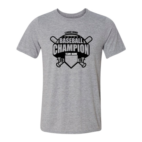 Custom Fantasy Baseball Champion T-shirt Bats Black - Light Youth/Adult Ultra Performance Active Lifestyle T Shirt Thumbnail